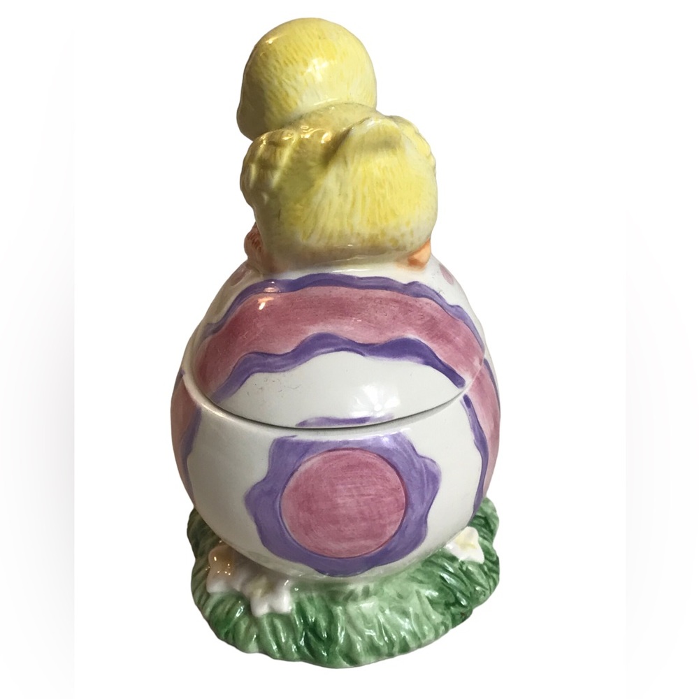 Vintage Fitz And Floyd Candle Easter Ceramic Yellow Chick Egg Scented Spring - Picture 3 of 6